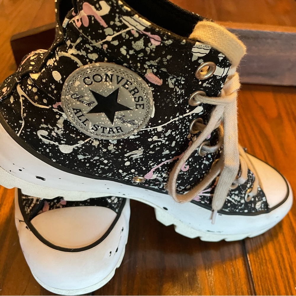 Chuck 70 Hi Paint Splatter Black Women’s 8.5